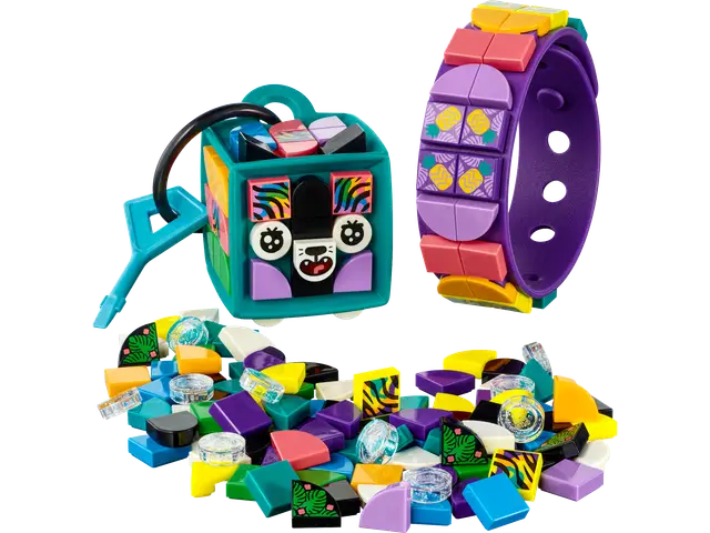 Lego® Neon-Tiger Armband & Taschenanhänger