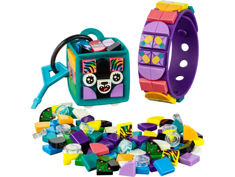 Lego Neon-Tiger Armband & Taschenanhänger