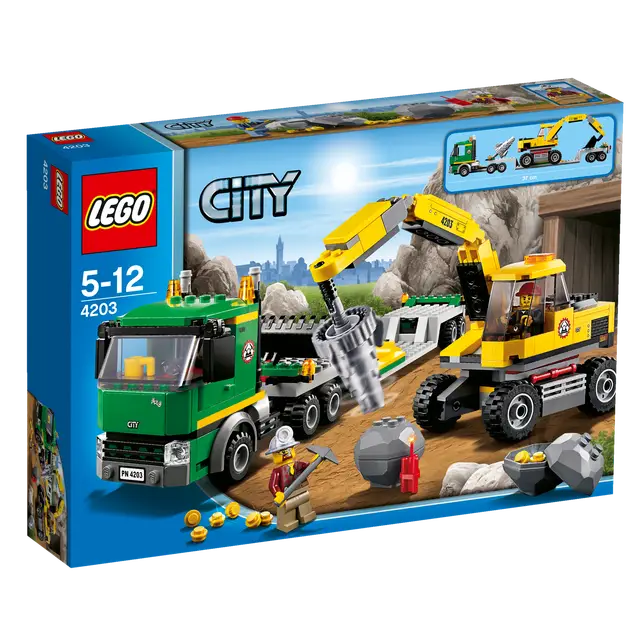 Lego® Grubenbagger mit Transporter