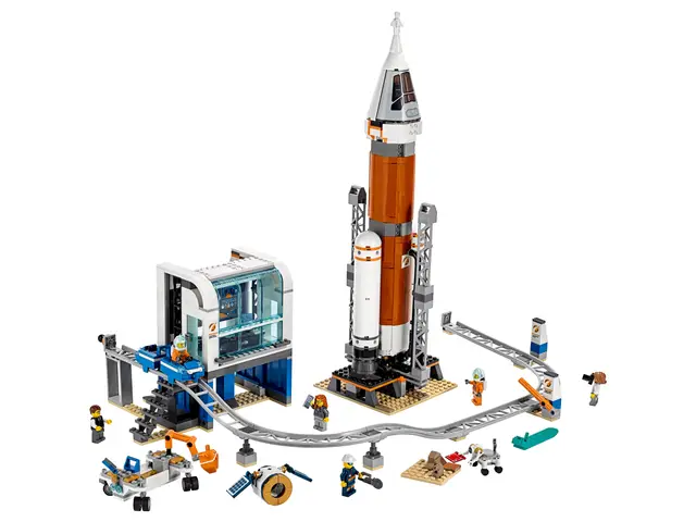 Lego® Weltraumrakete mit Kontrollzentrum