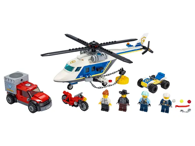 Lego® Verfolgungsjagd mit dem Polizeihubschrauber