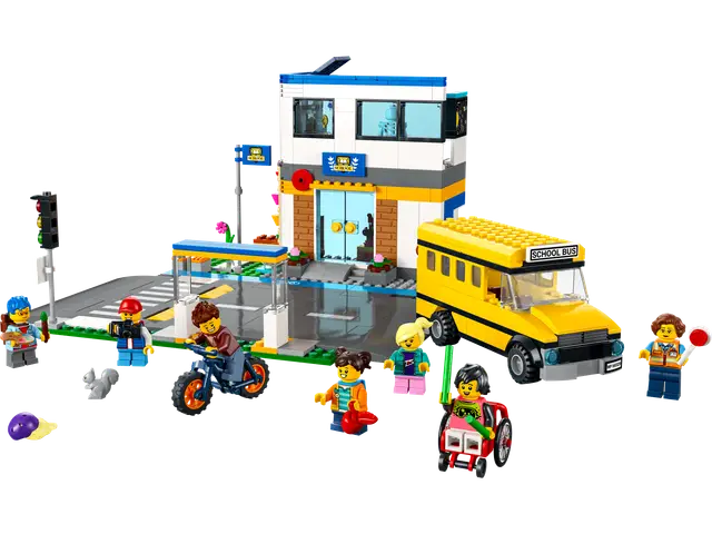 Lego® Schule mit Schulbus