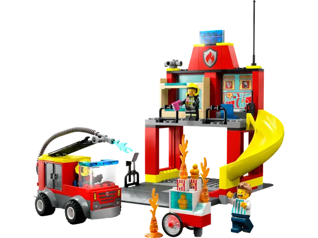 Lego® Feuerwehrstation und Löschauto