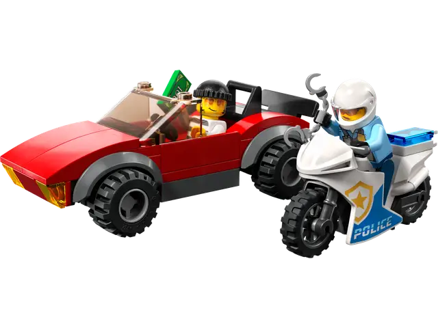 Lego® Verfolgungsjagd mit dem Polizeimotorrad