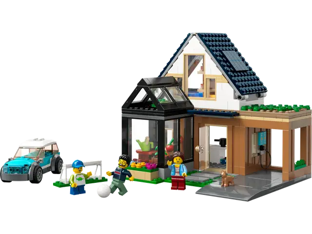 Lego® Familienhaus mit Elektroauto