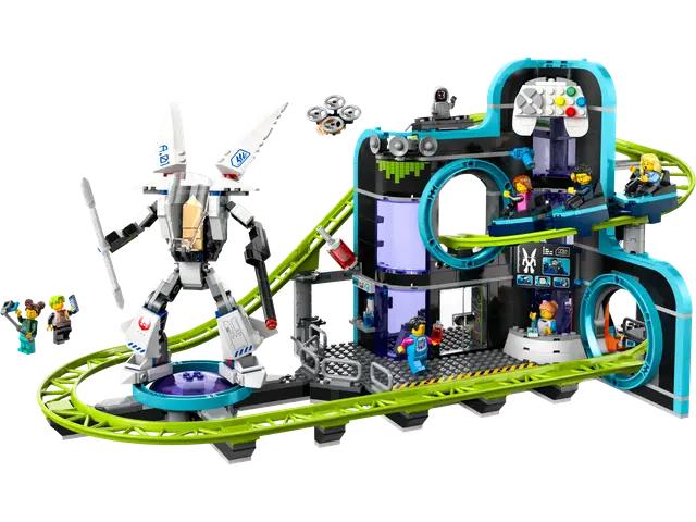 Lego® Achterbahn mit Roboter-Mech