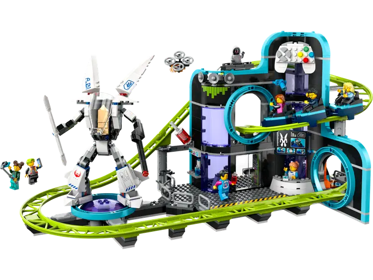 Lego Achterbahn mit Roboter-Mech