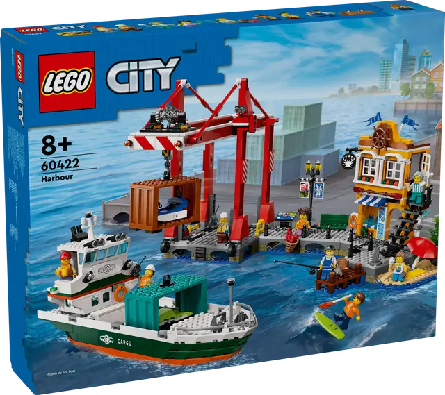 Lego® Hafen mit Frachtschiff