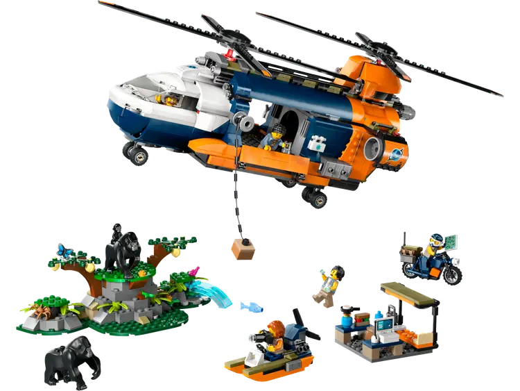 Lego Dschungelforscher-Hubschrauber