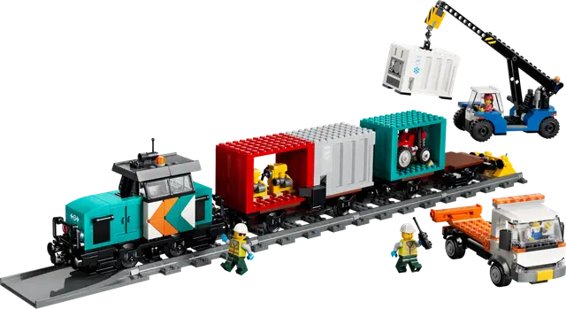 Lego® Hafengüterzug mit Kran und LKW