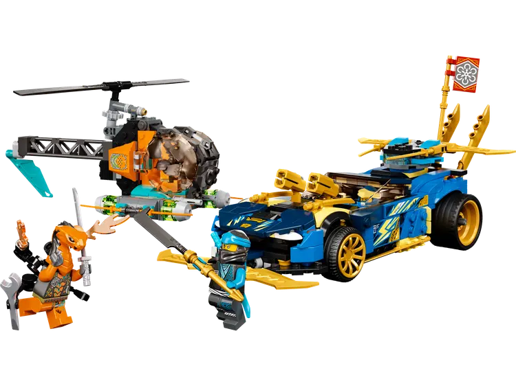 Lego Jays und Nyas Rennwagen EVO