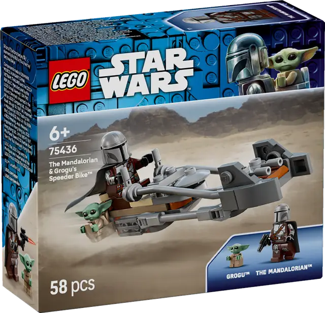 Lego® Der Mandalorianer und Grogu auf ihrem Speeder Bike™