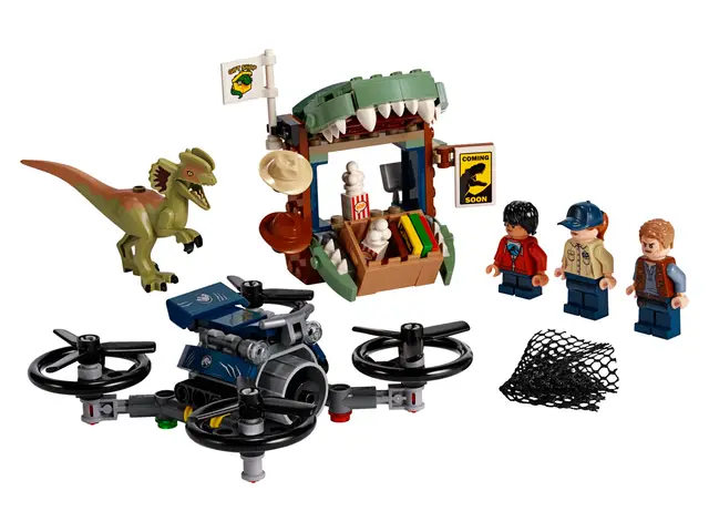 Lego® Dilophosaurus auf der Flucht