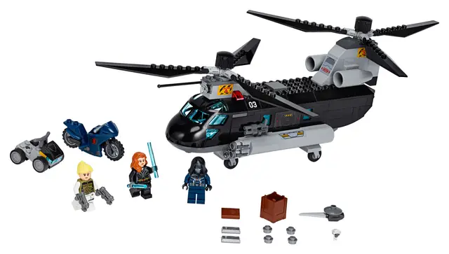 Lego® Black Widows Hubschrauber-Verfolgungsjagd