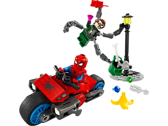 Lego® Motorrad-Verfolgungsjagd: Spider-Man vs. Doc Ock