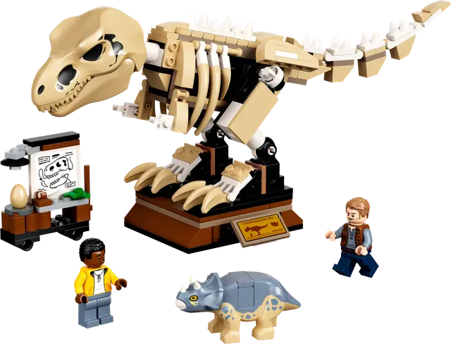 Lego® T.Rex-Skelett in der Fossilienausstellung