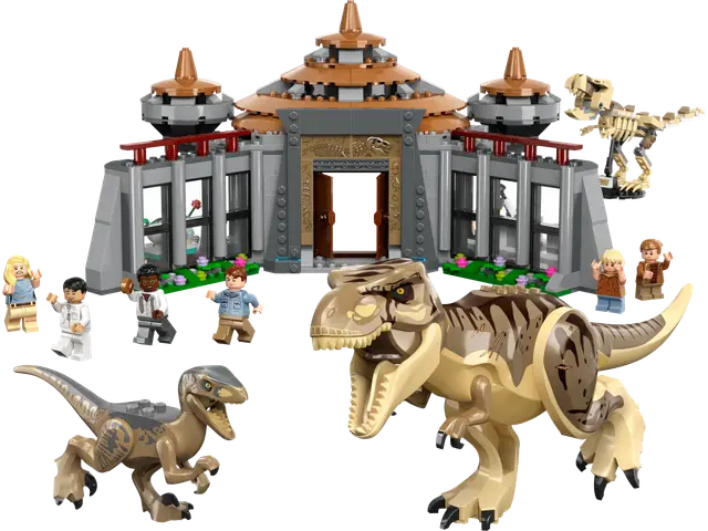 Lego® Angriff des T.Rex und des Raptors aufs Besucherzentrum