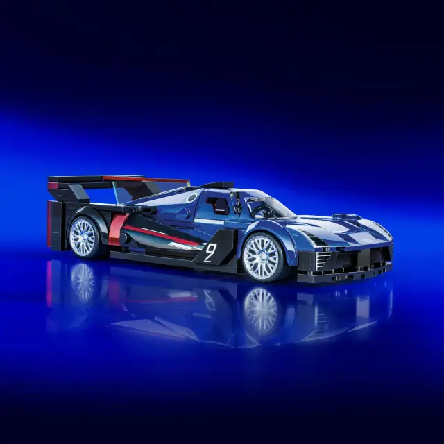 MEGA® Mattel Brick Shop Hot Wheels Cadillac Project Gtp Hypercar Building Toy Kit (236 Pieces), For Collectors