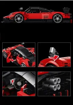 MouldKing Red Italian sports car