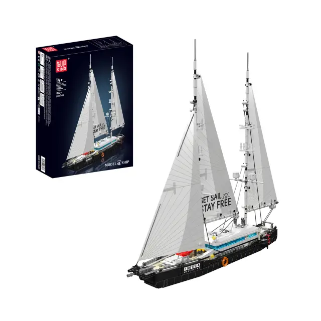 MouldKing® Modern Twin-Masted Sailboat