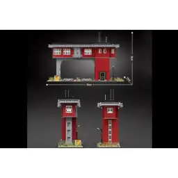 MouldKing City Train Signal Station