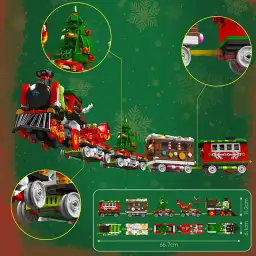 MouldKing Christmas Train Transformer