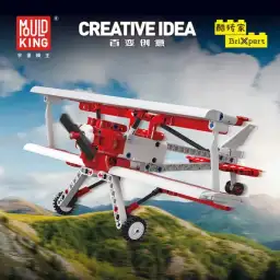 MouldKing Red Biplane